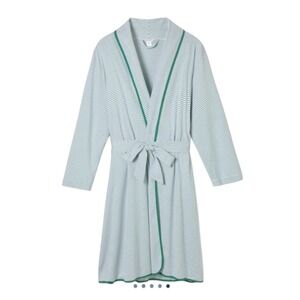 LAKE Pajamas Green Robe - stripes